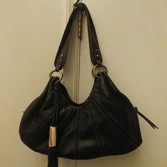 Harold's Black Leather Handbag - Picture 2 of 8